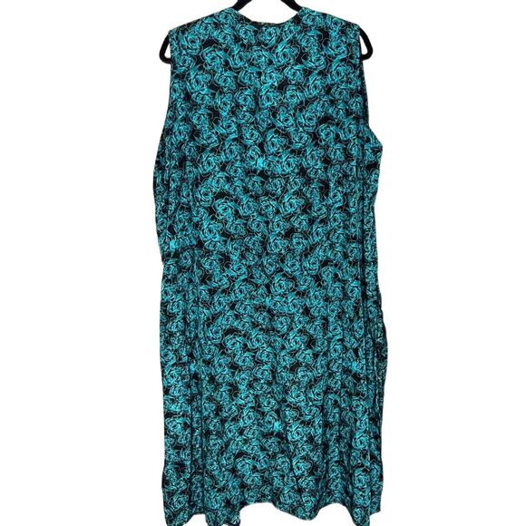 LuLaRoe Joy Vest Duster Kimono Aqua Black Size XL - Picture 3 of 6